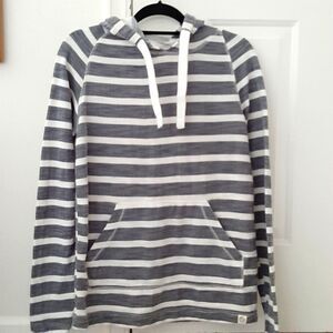 Free Planet Sweatshirt Hoodie Stripes Cotton Blend Medium